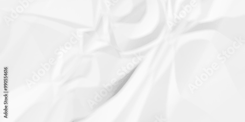 Vector empty white crumple creased blank sheet retro old paper texture. rough vintage wrinkled crumpled  grunge background.