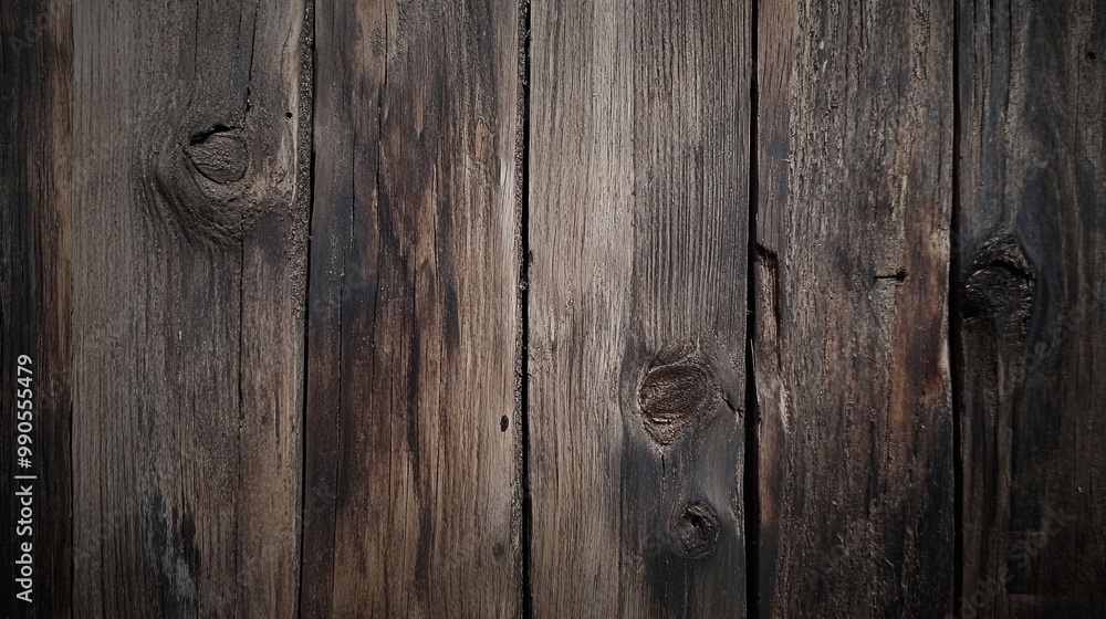Obraz premium ：Rustic wooden texture with unique knots and grains highlights the natural beauty of aged wood, perfect for backgrounds, design elements, and organic aesthetics.