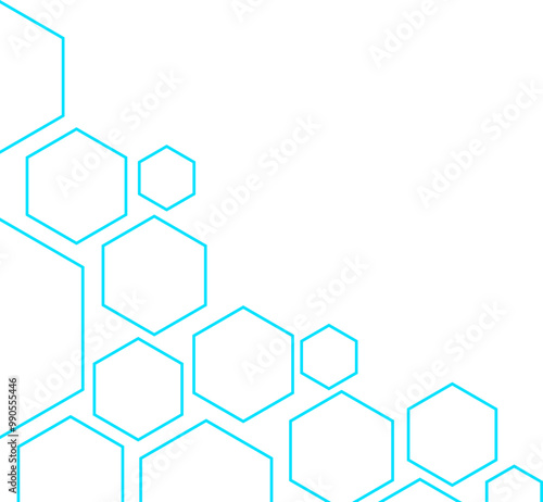 Hexagon Outline Corner