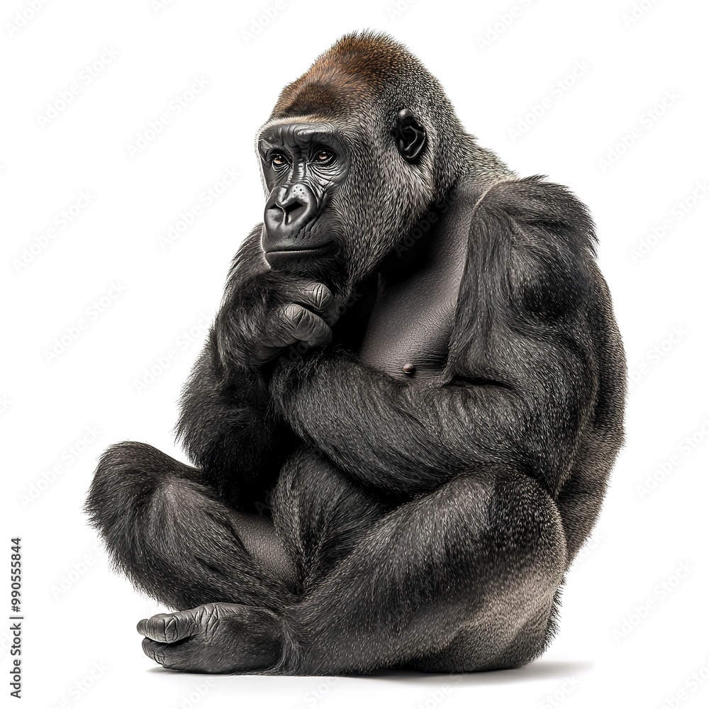 Gorilla isolated on white Gorilla isolated on white