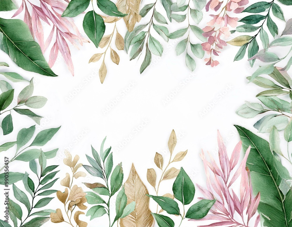Watercolor hand painted lush frame with silver leaves and branches of eucalyptus dollar. Herbs for wedding invitations, save the date or design welcome. Watercolor hand painted lush frame with silver leaves and branches of eucalyptus dollar. Herbs for wedding invitations, save the date or design welcome.