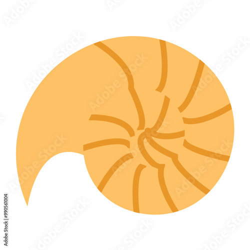Vector Design Spiral Shell Icon Style