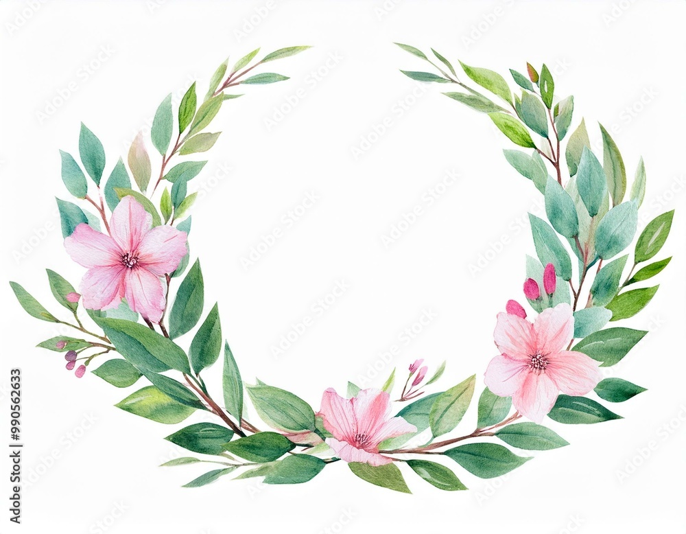 Obraz premium beautiful watercolor frame of colorful flowers