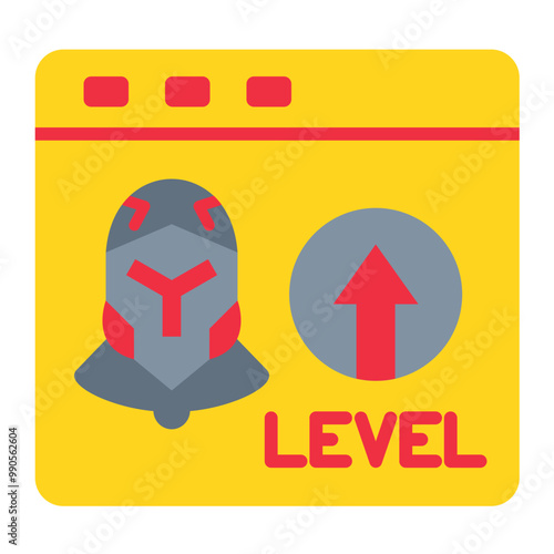 Vector Design Level Up Icon Style