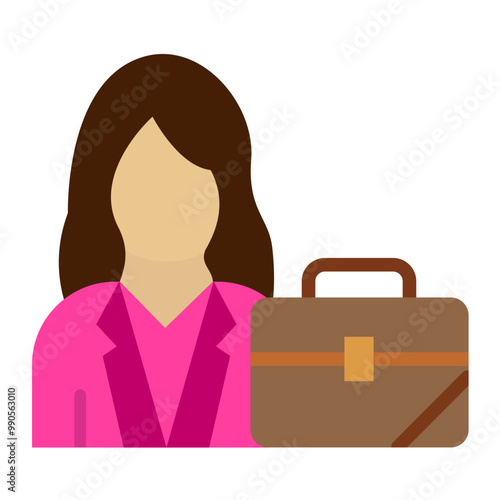 Vector Design Businesswoman Icon Style