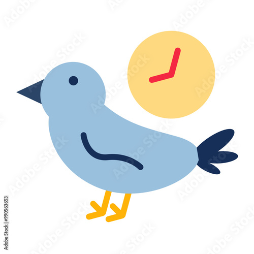 Vector Design Early Bird Icon Style