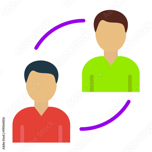 Vector Design P2P Lending Icon Style