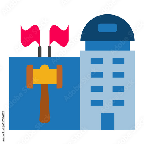 Vector Design Government Auction Icon Style