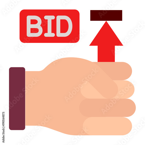 Vector Design Maximum Bid Icon Style