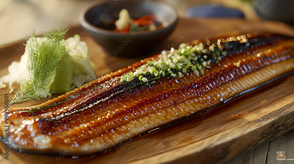 Delicious Eel in Kabayaki Style with Sweet Soy Sauce Delicious Eel in Kabayaki Style with Sweet Soy Sauce