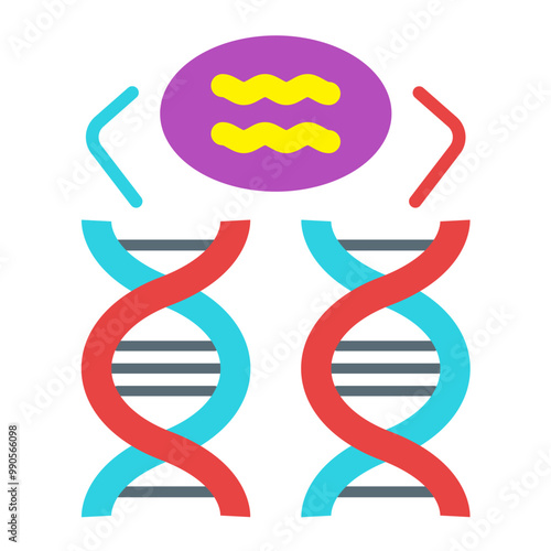 Vector Design Genetic Comparation Icon Style