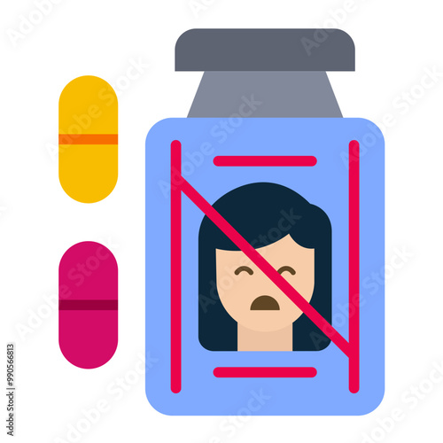 Vector Design Antidepressant Icon Style