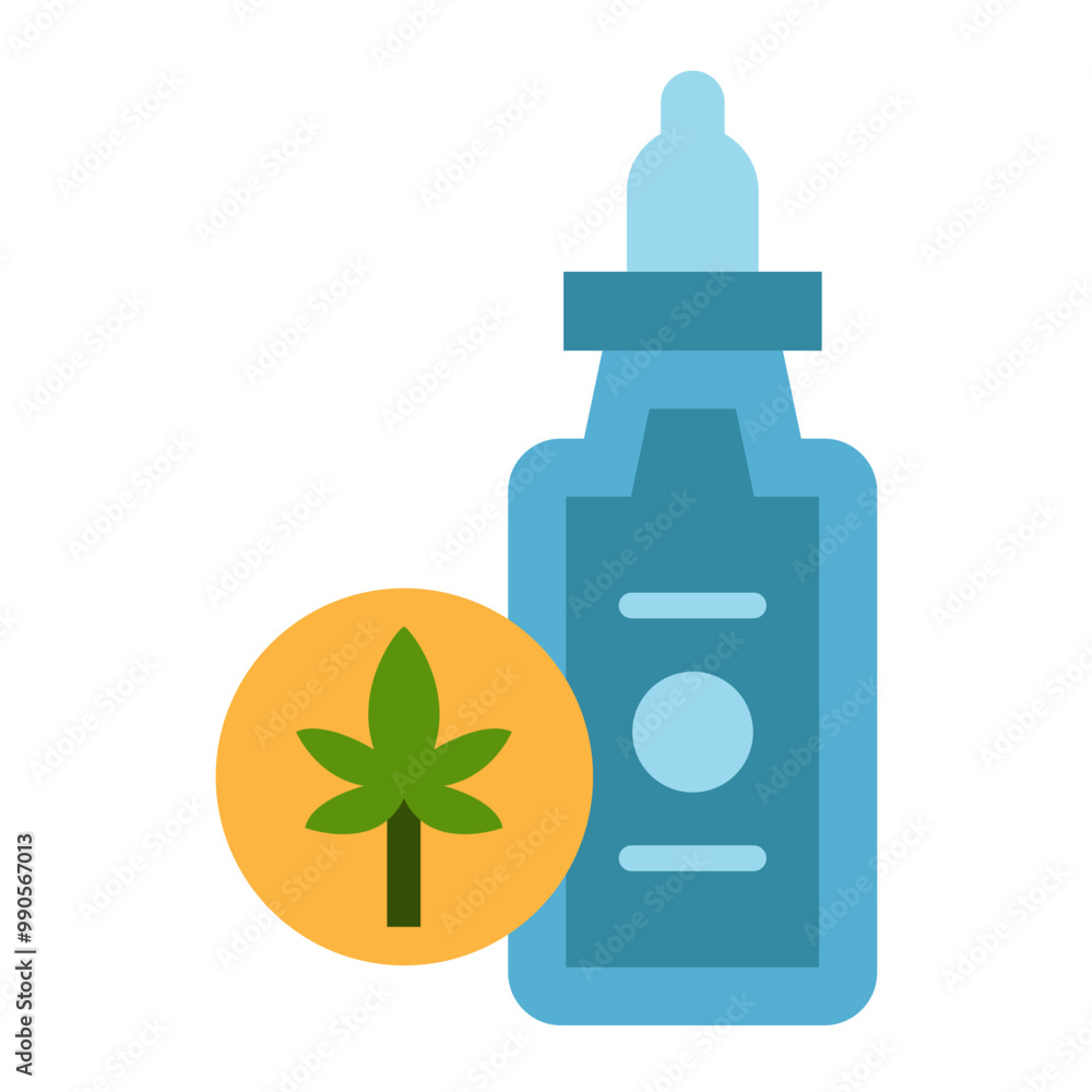 Vector Design Cbd Oil Icon Style Vector Design Cbd Oil Icon Style