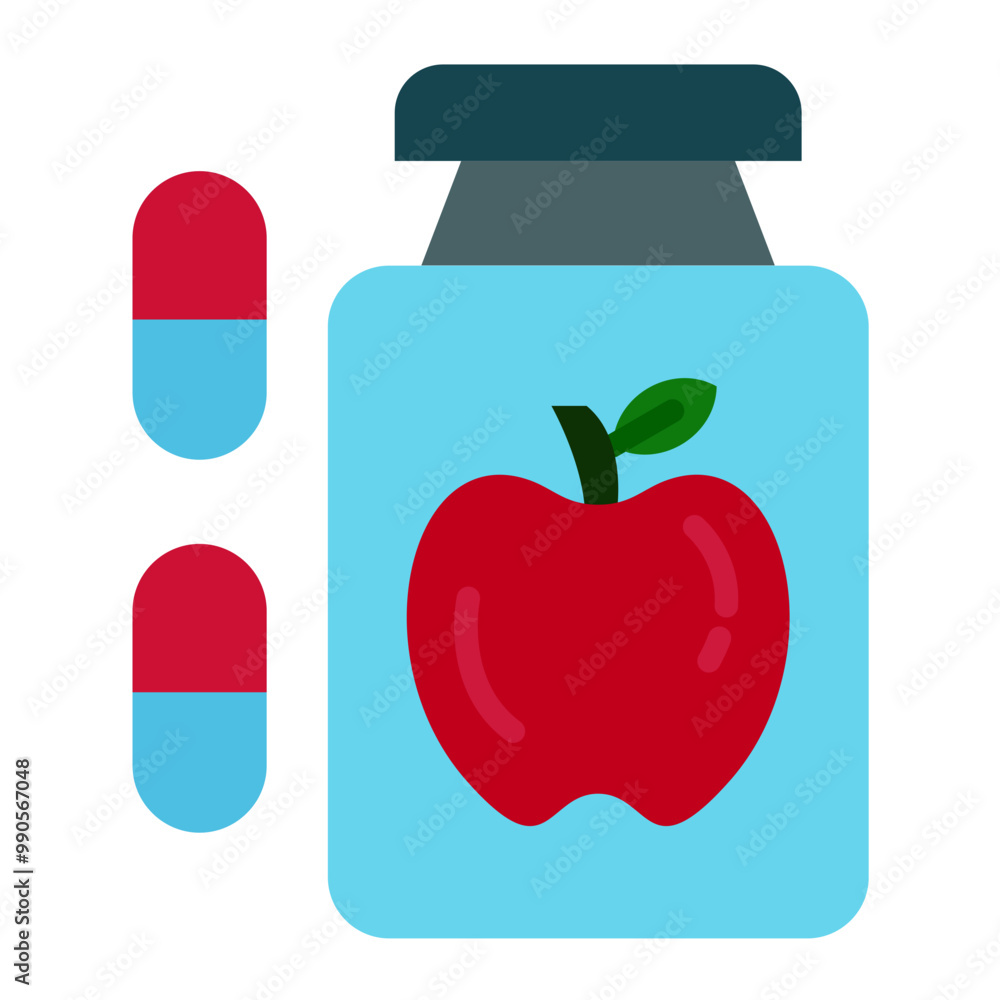 Vector Design Dietary Food Supplements Icon Style Vector Design Dietary Food Supplements Icon Style