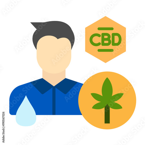 Vector Design Cbd Oil Users Icon Style