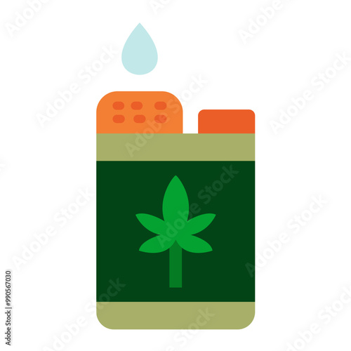 Vector Design Cbd Vaping Icon Style