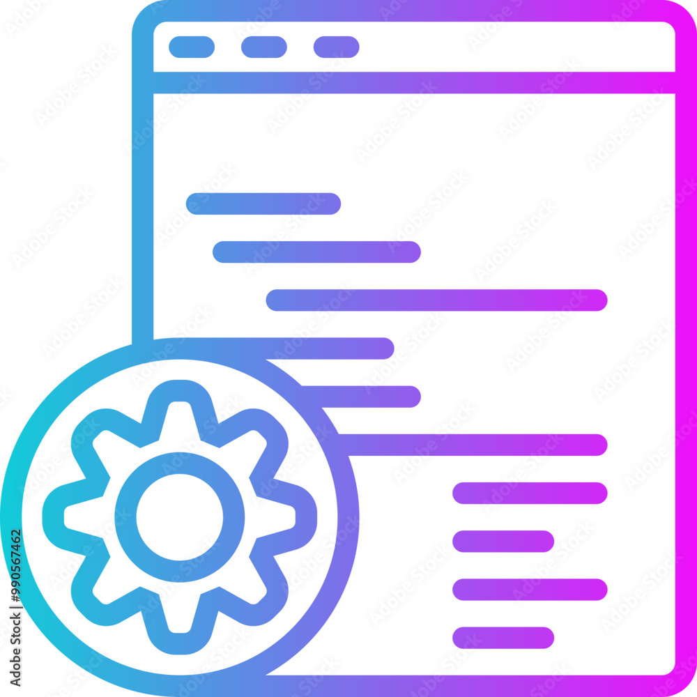 Web Development Gradient Icon Design Vector Web Development Gradient Icon Design Vector