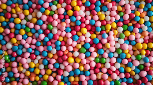 colorful candy background with an assortment of various colored sweets