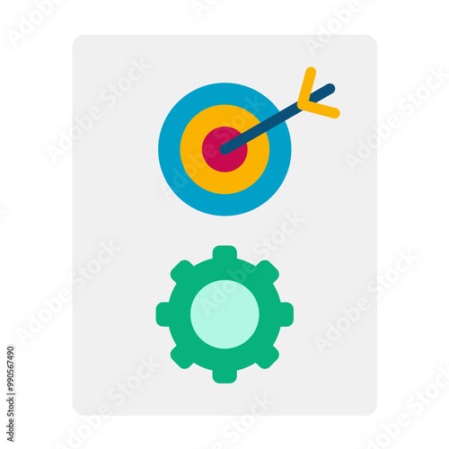 Vector Design Goals Management Icon Style
