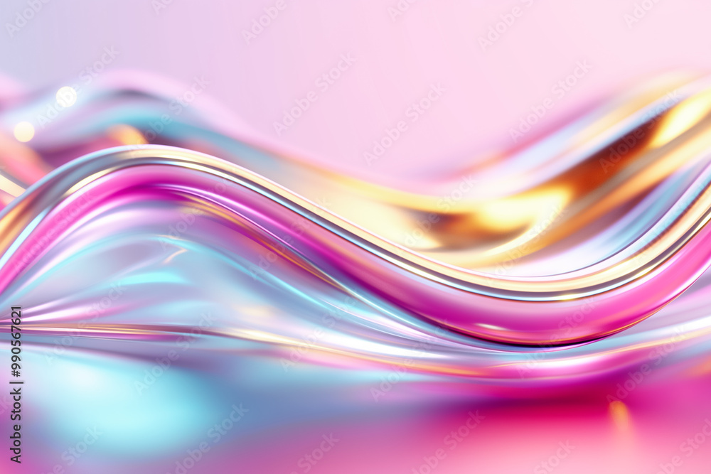 The artwork features a flowing wave pattern that blends vivid pinks and blues, creating a mesmerizing abstract background. The smooth transitions enhance the visual appeal in soft hues The artwork features a flowing wave pattern that blends vivid pinks and blues, creating a mesmerizing abstract background. The smooth transitions enhance the visual appeal in soft hues