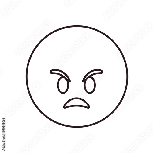 angry rage face emoji vector symbol sign illustration