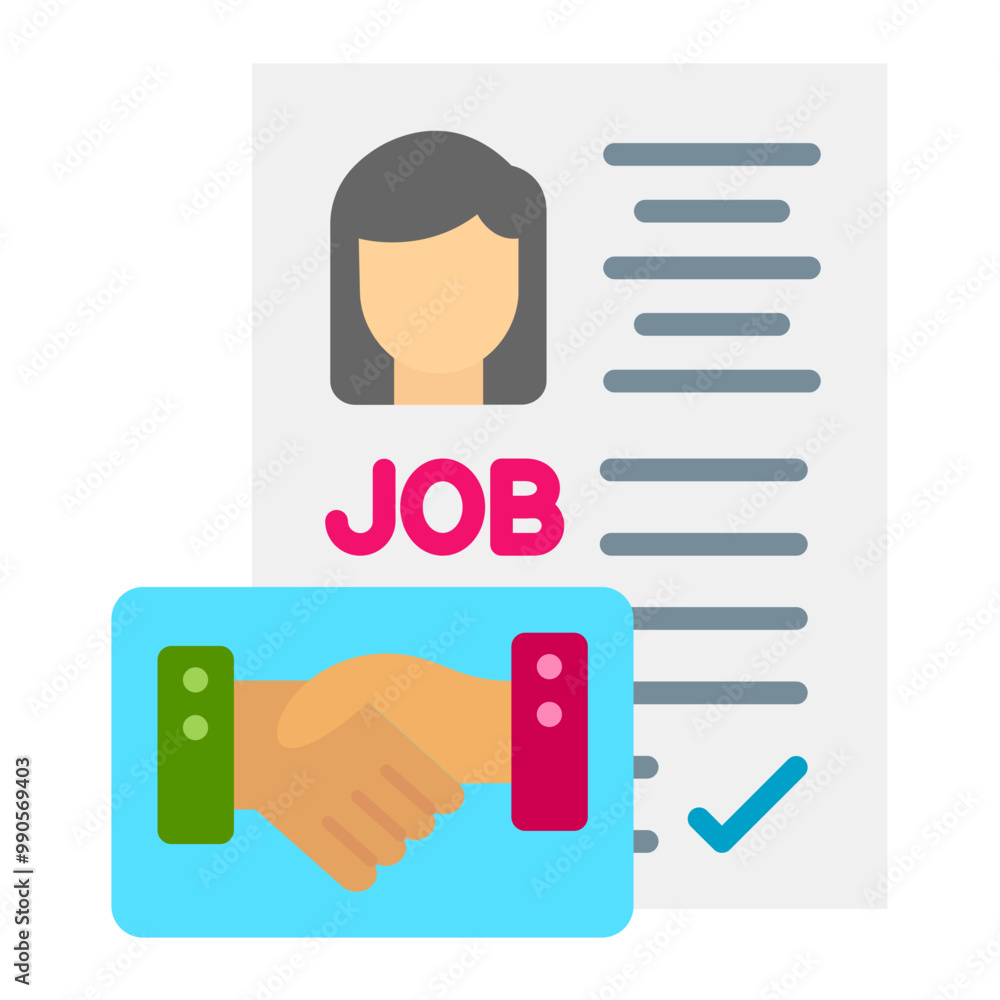Vector Design Employment Contract Icon Style Vector Design Employment Contract Icon Style