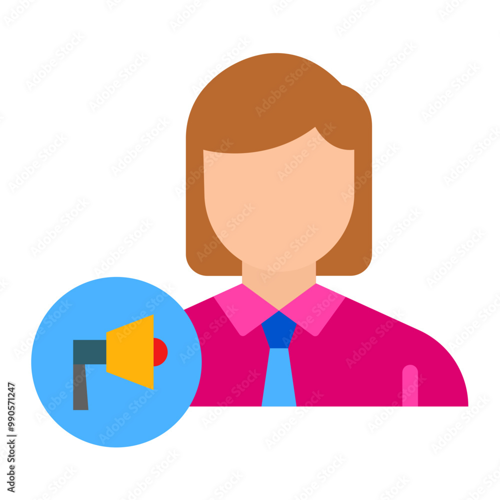 Account Executive Female Icon Style Account Executive Female Icon Style