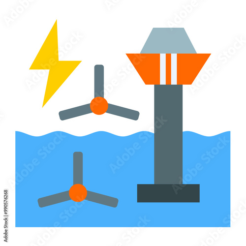 Tidal Power Icon Style