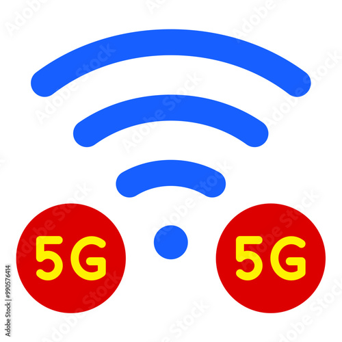 5G Network Icon Style