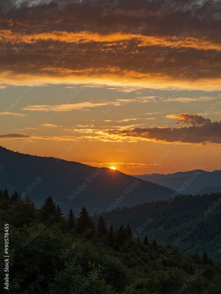 Obraz premium Another sunset in the mountains.