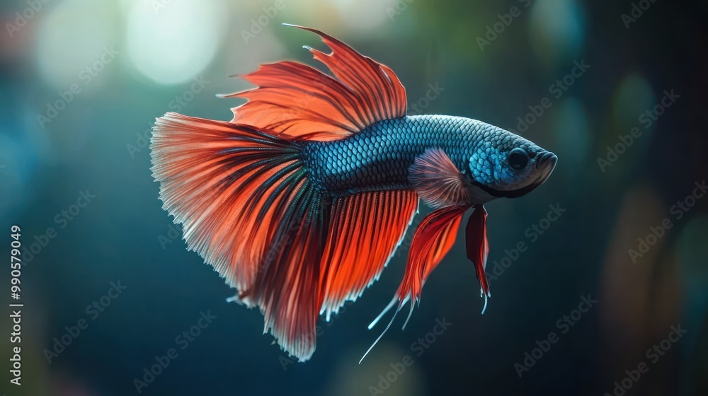 Betta Fish with Red Fins Betta Fish with Red Fins