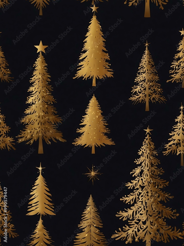 Obraz premium Another versatile Christmas tree silhouette collection.