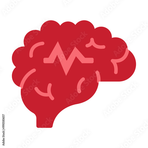 Human Brain Icon Style