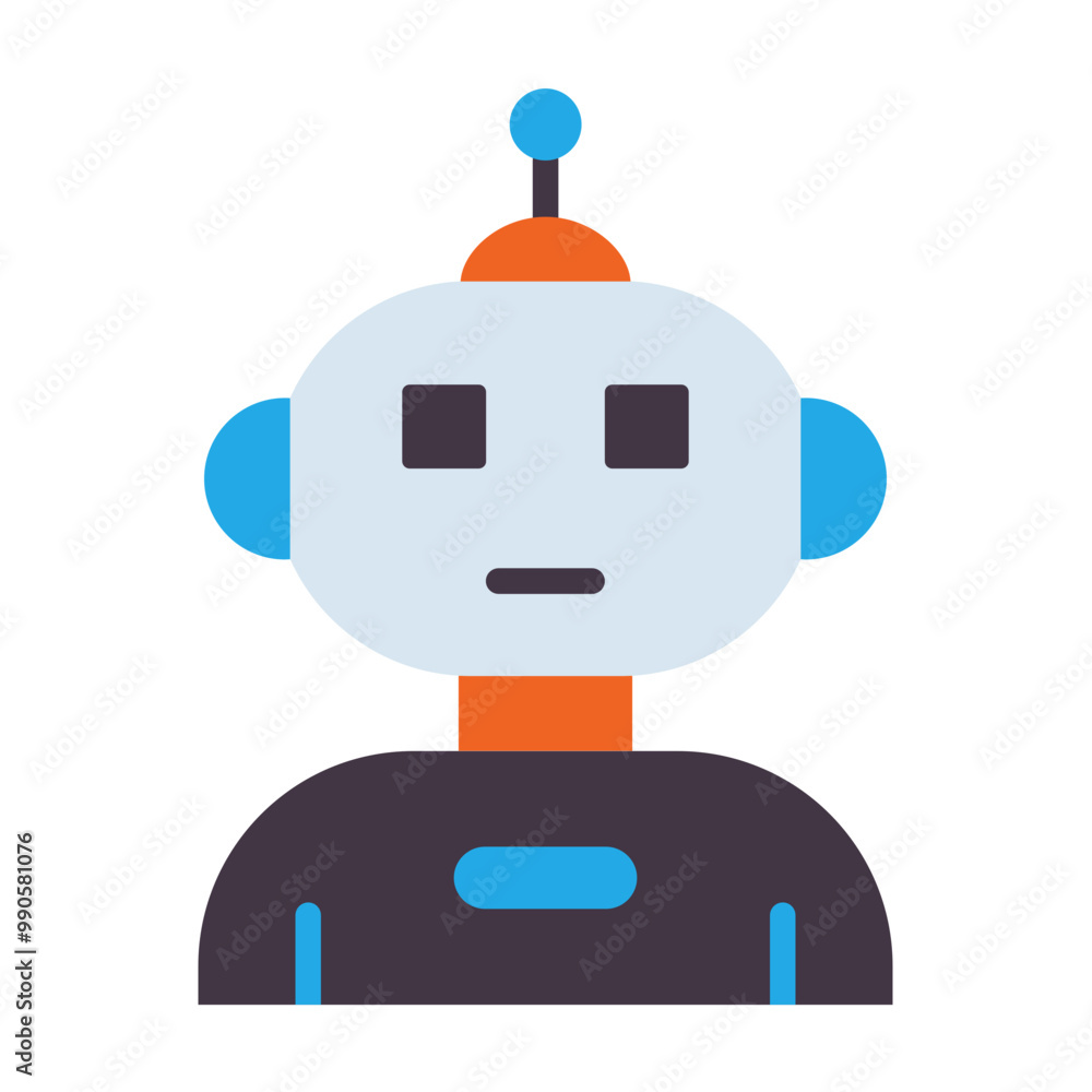 Humanoid Robot Icon Style Humanoid Robot Icon Style