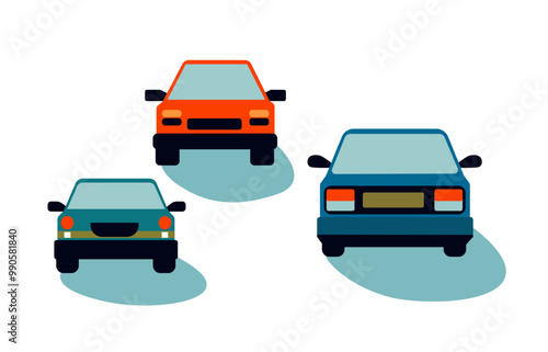 Minimalist Car Illustration Collection vector