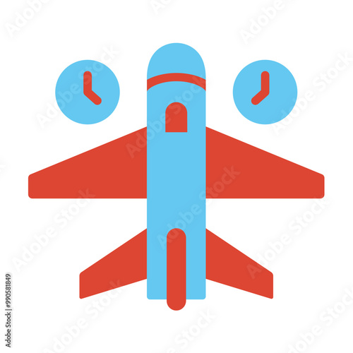 Jet Lag Icon Style