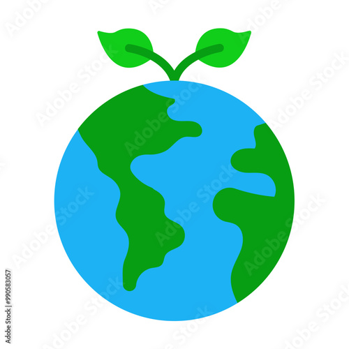 Green Planet Icon Style