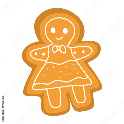 ginger bread on christmas day. Gingerbread cookies. Christmas gingerbread cookies. Winter homemade xmas sweets in shape of house and gingerbread man, star and snowflake, santa and heart, bird and rabb