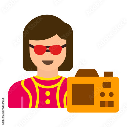 Female Vlogger Icon Style