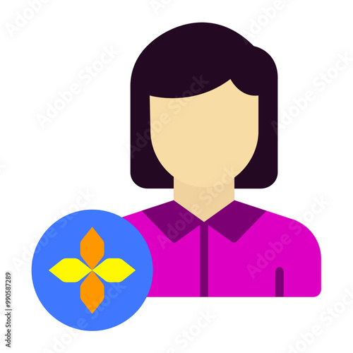 Massage Therapist Icon Style