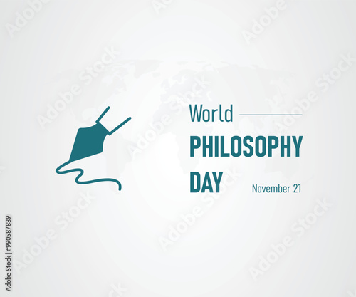 World Philosophy day illustration social media banner