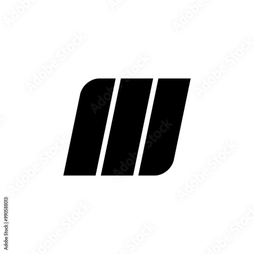 Innovative Three-Strip Logo for Finance and Investment Companies