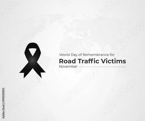 World day of remembrance for road traffic victim illustration banner