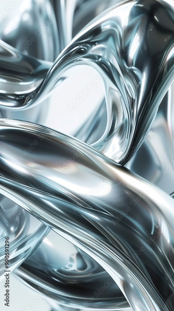 A digital representation of fluid-like, metallic ribbons moving in slow motion, twisting and turning through an empty space. The ribbons reflect the ambient light in dynamic ways. A digital representation of fluid-like, metallic ribbons moving in slow motion, twisting and turning through an empty space. The ribbons reflect the ambient light in dynamic ways.