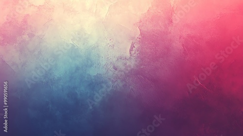 A textured, blurred abstract background with a gradient of pink, blue, and yellow.