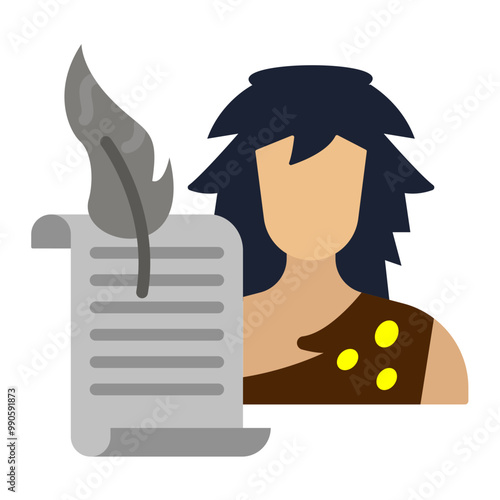 Historian Man Icon Style