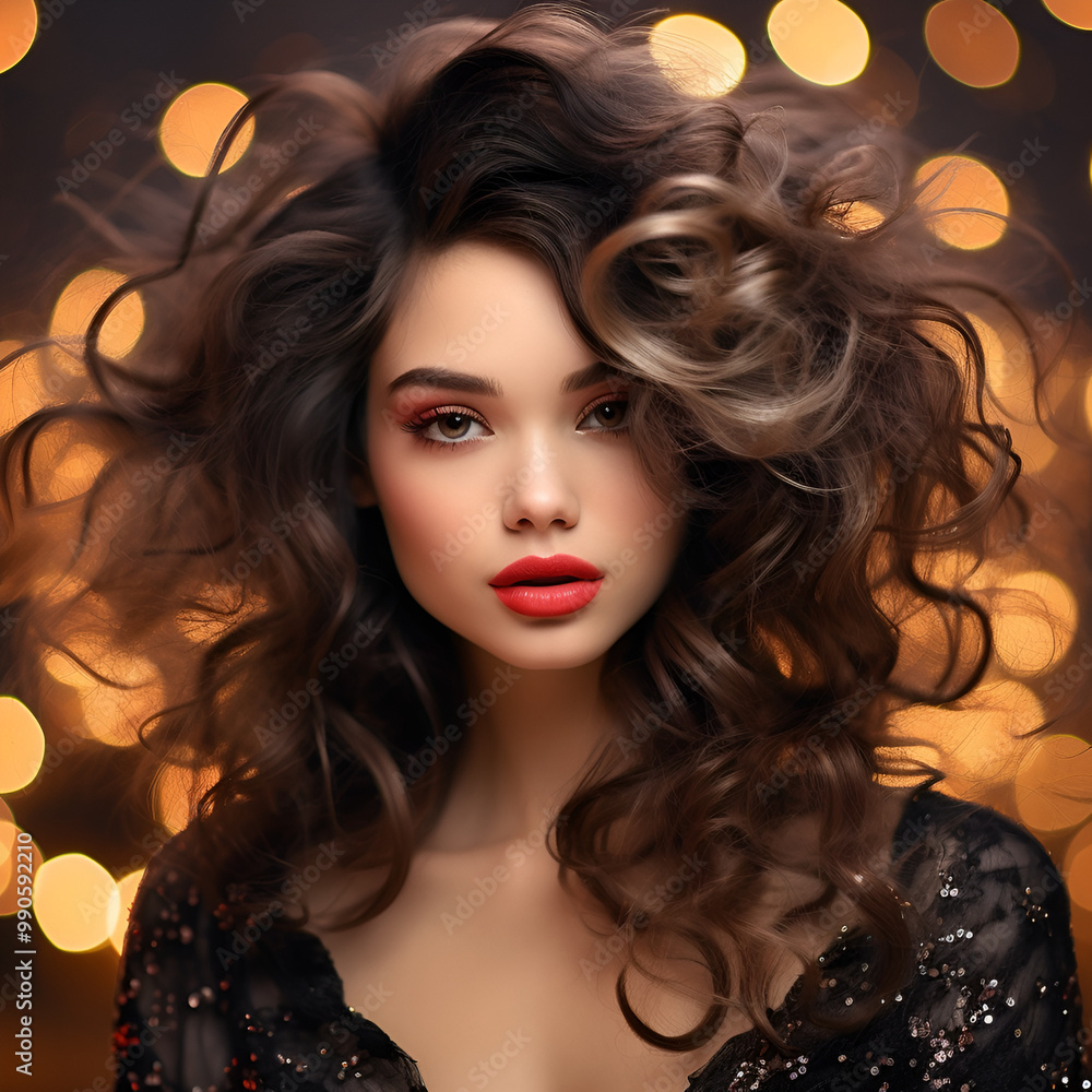 Fototapeta premium portrait of a woman with hair