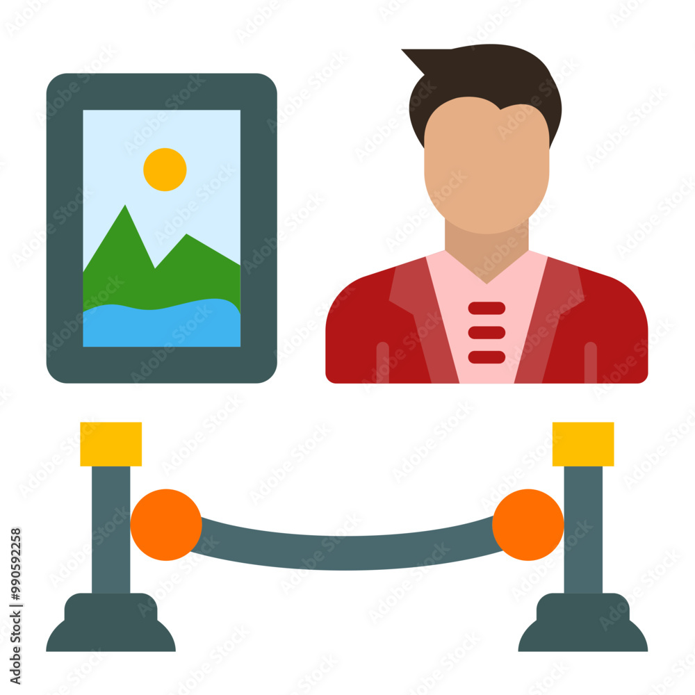 Exhibition Designer Man Icon Style Exhibition Designer Man Icon Style
