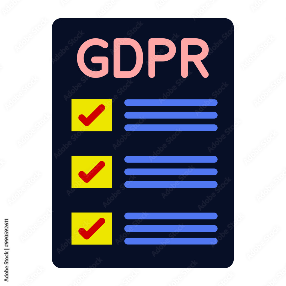 Gdpr Compliance Icon Style Gdpr Compliance Icon Style