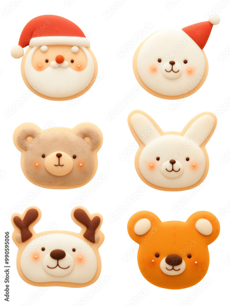 かわいいフェルト風のクリスマスクッキー かわいいフェルト風のクリスマスクッキー